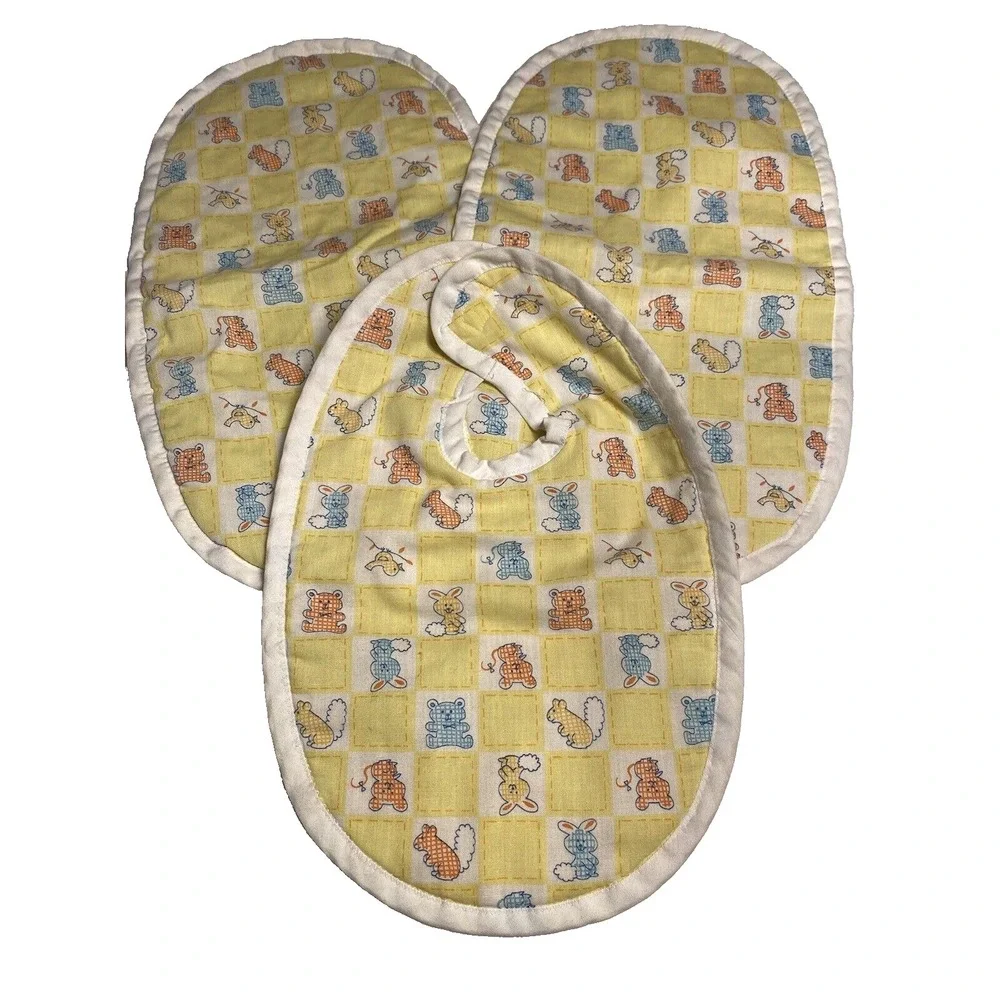baby burp rags & bib handmade vintage animals boys girls